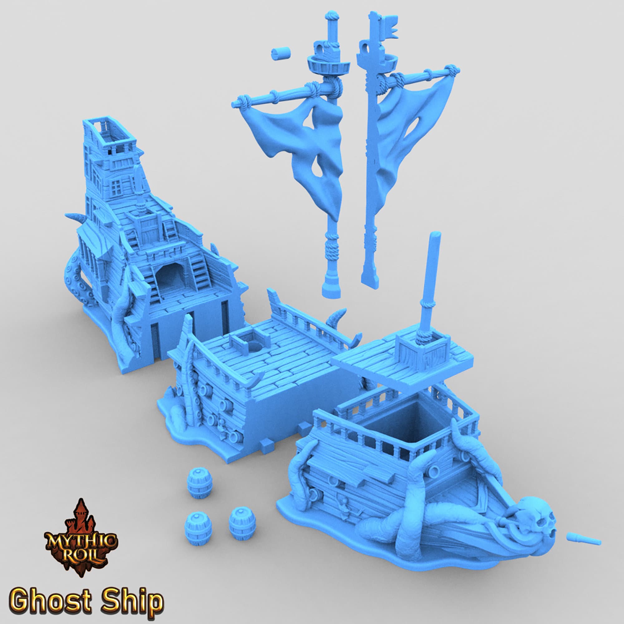 GHOST SHIP | Dice Tower | Mythic Roll | Dungeons & Dragons | Gaming Accessoires | Tabletop | DnD | RPG | Fantasy | 3D Print-Toys