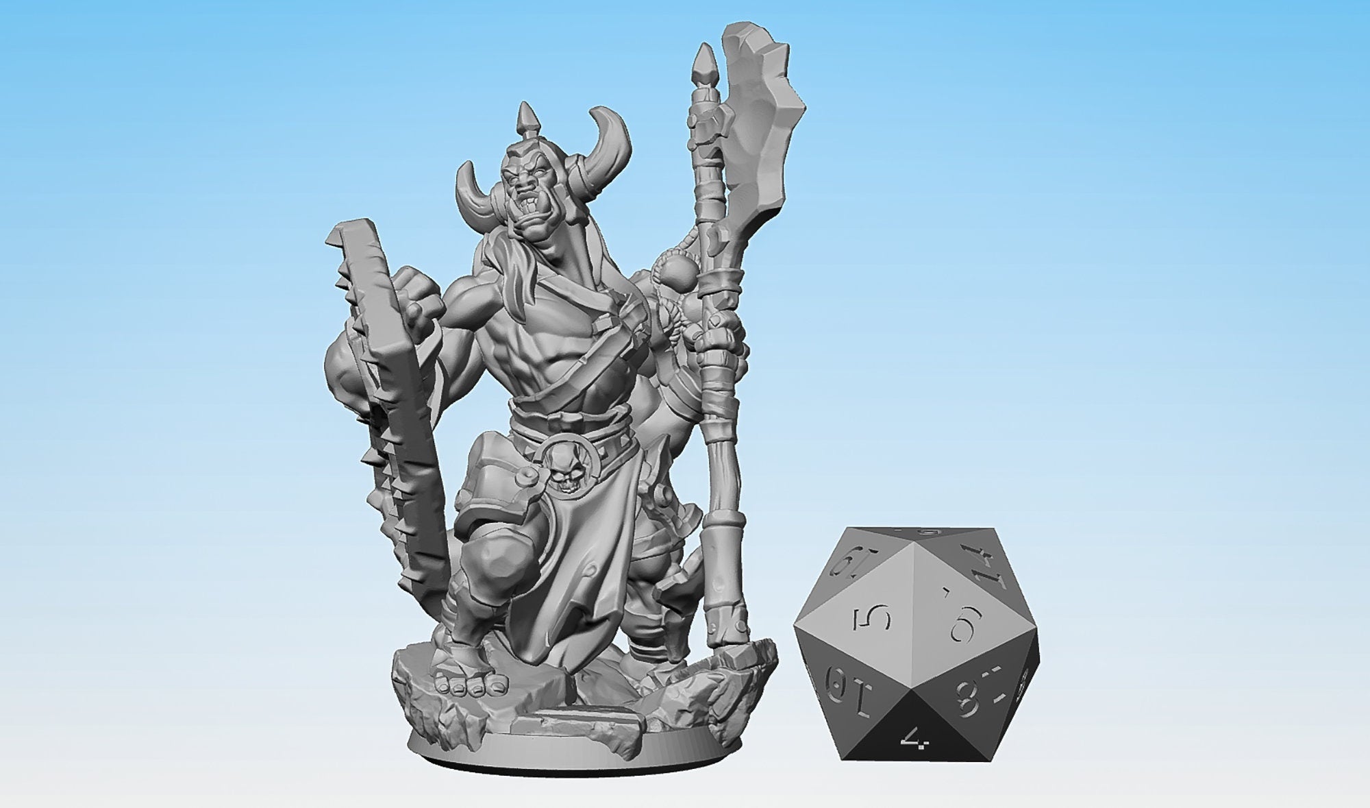 ORC Warrior "Warmaster 02" | Dungeons and Dragons | DnD | Pathfinder | Tabletop | RPG | Hero Size | 28-32 mm-Role Playing Miniatures