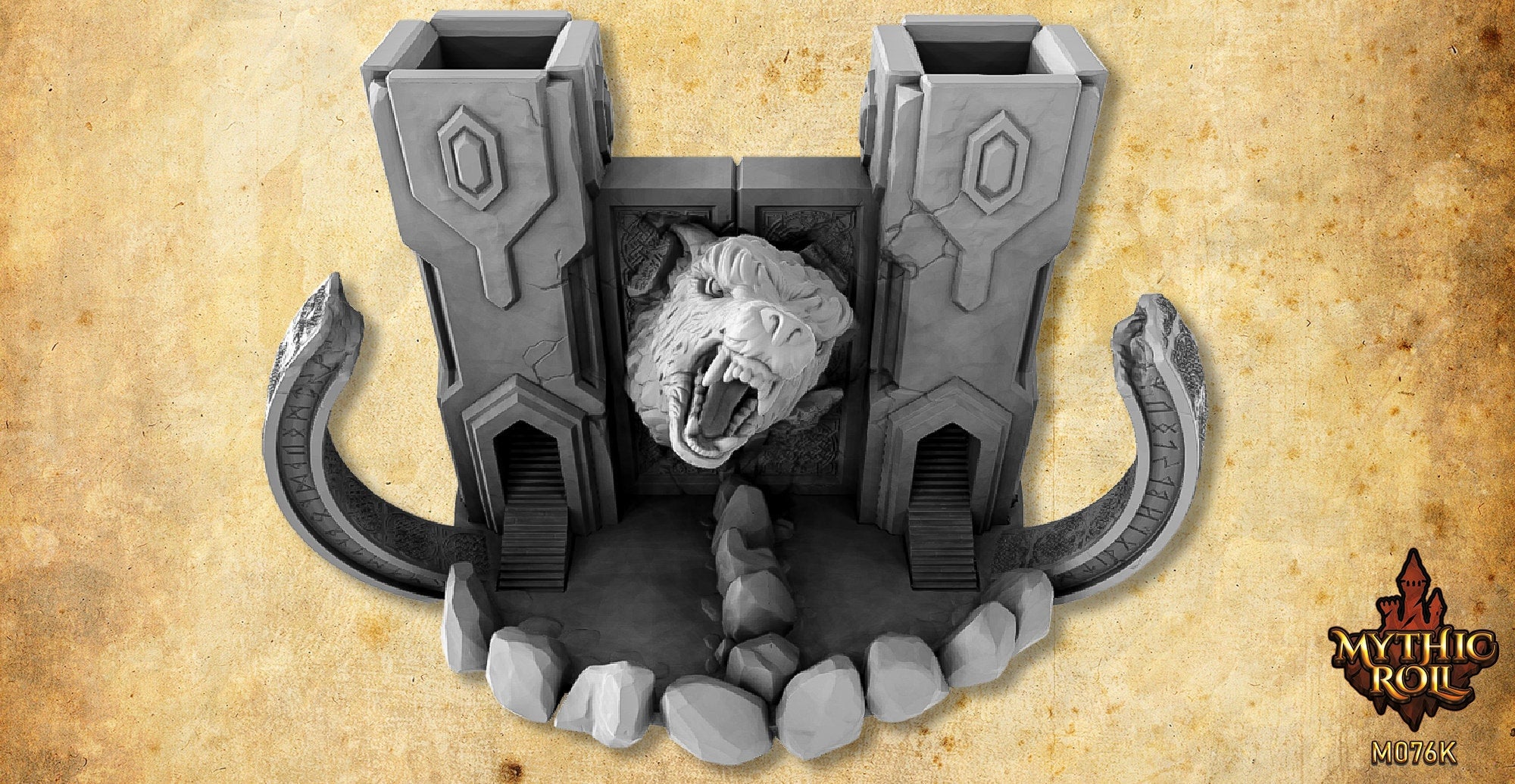 GATE of VALHALLA | Dice Tower | Mythic Roll | Dungeons & Dragons | Gaming Accessoires | Tabletop | DnD | RPG | Fantasy | 3D Print-Toys