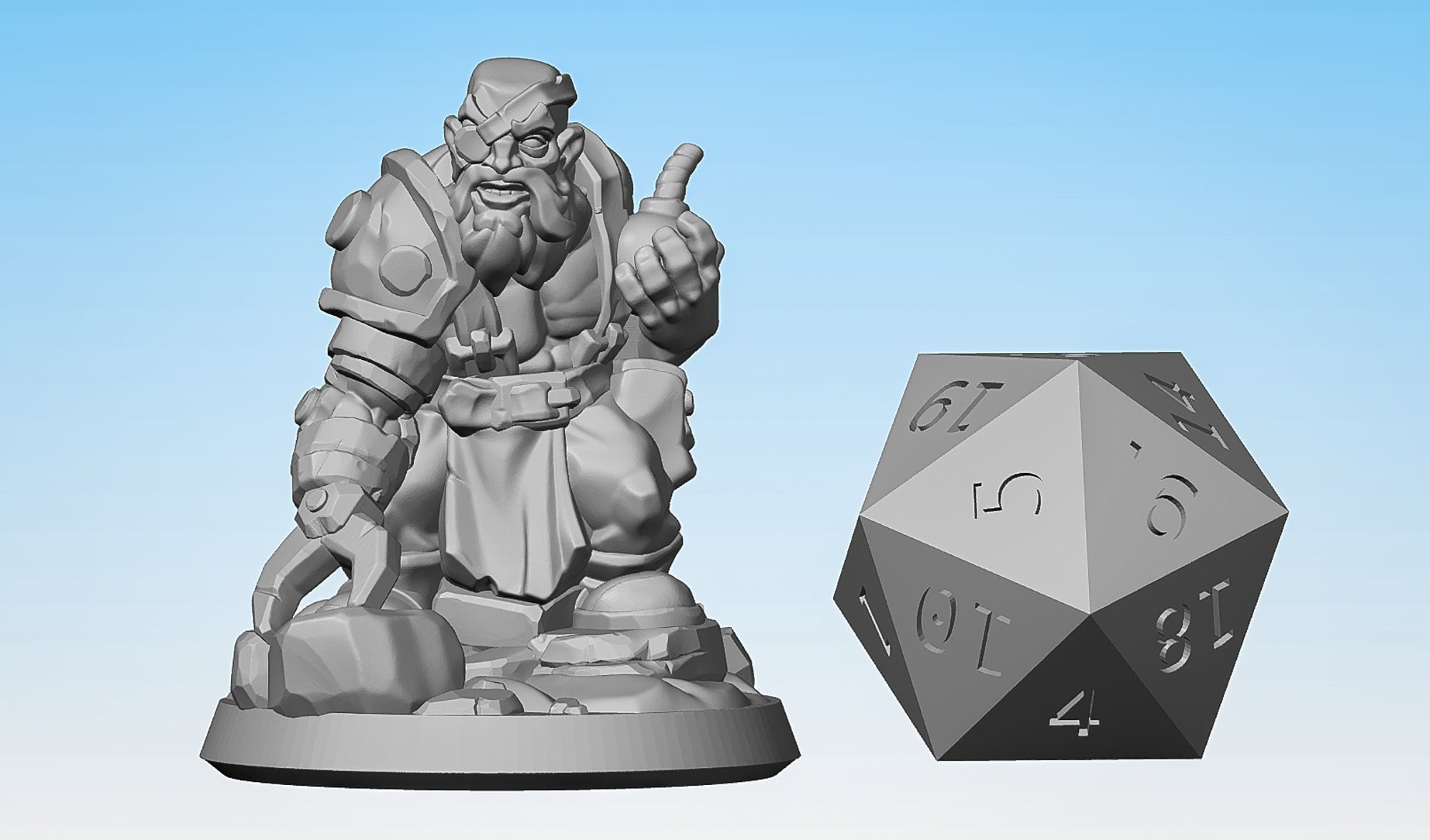 DWARF Artificer "Bionic bomber"-Role Playing Miniatures