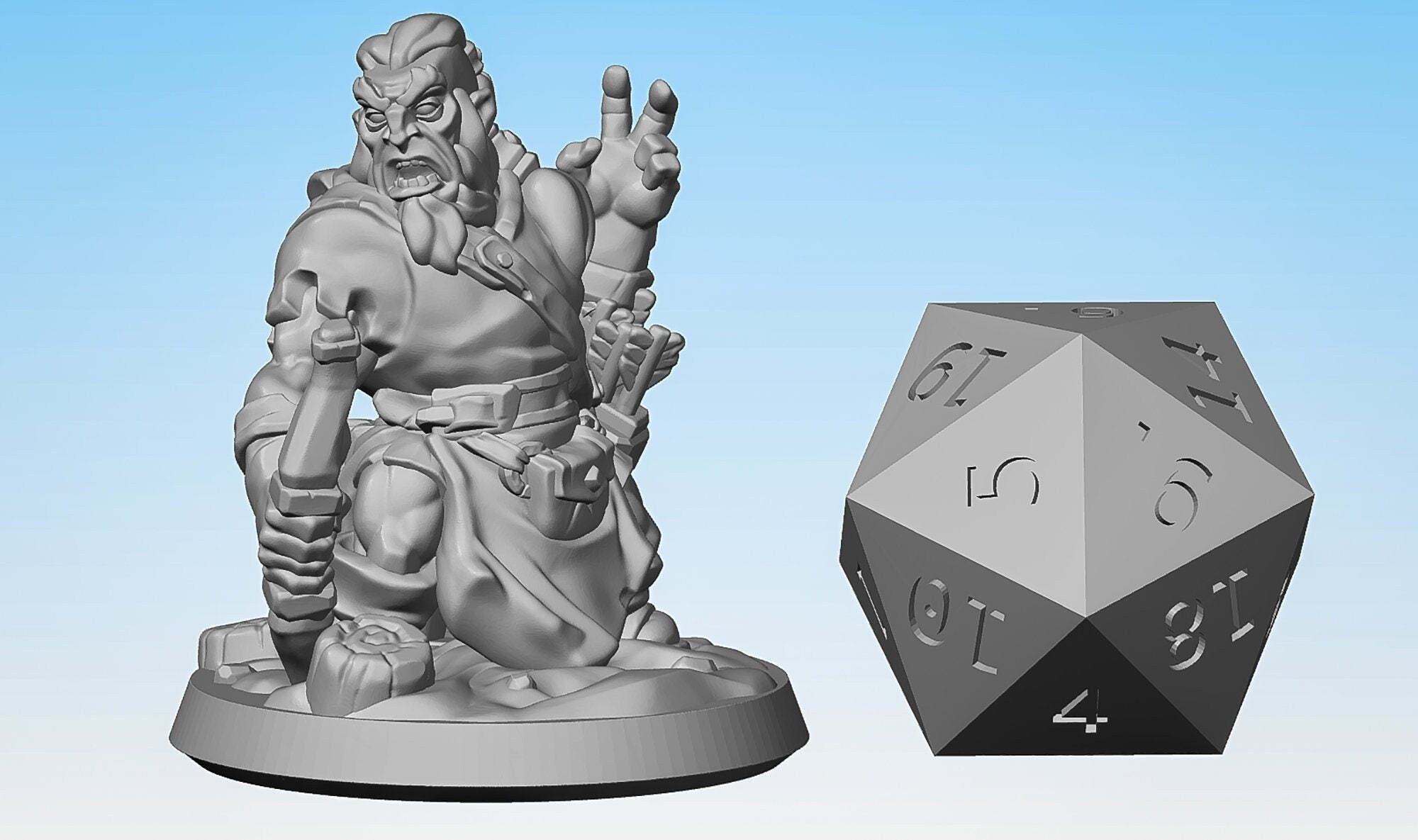 DWARF RANGER "Male Archer 02"-Role Playing Miniatures