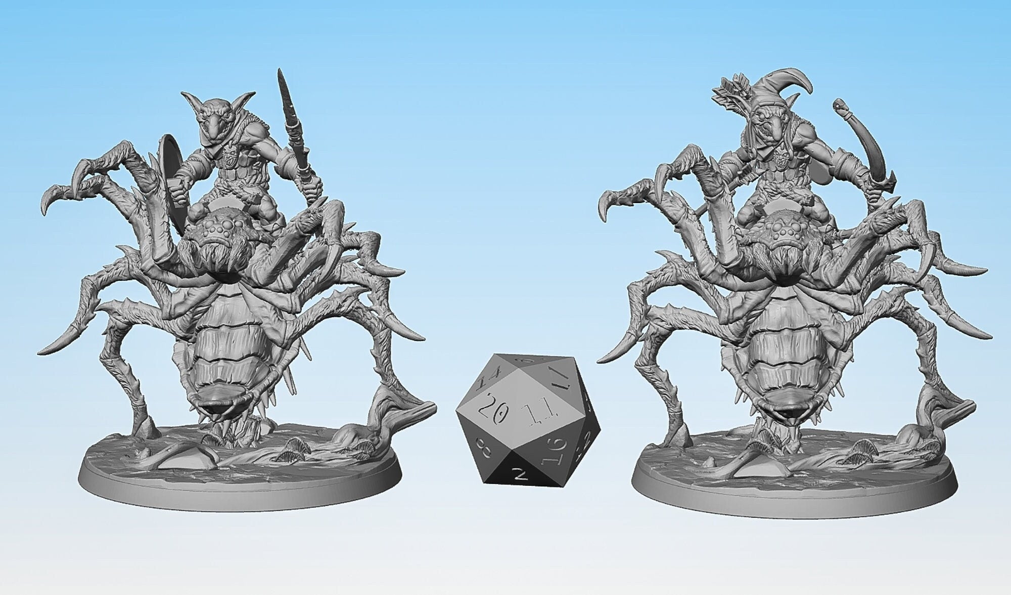 GOBLIN RIDER "Faldorn Spider Rider D" 2 Versions-Role Playing Miniatures