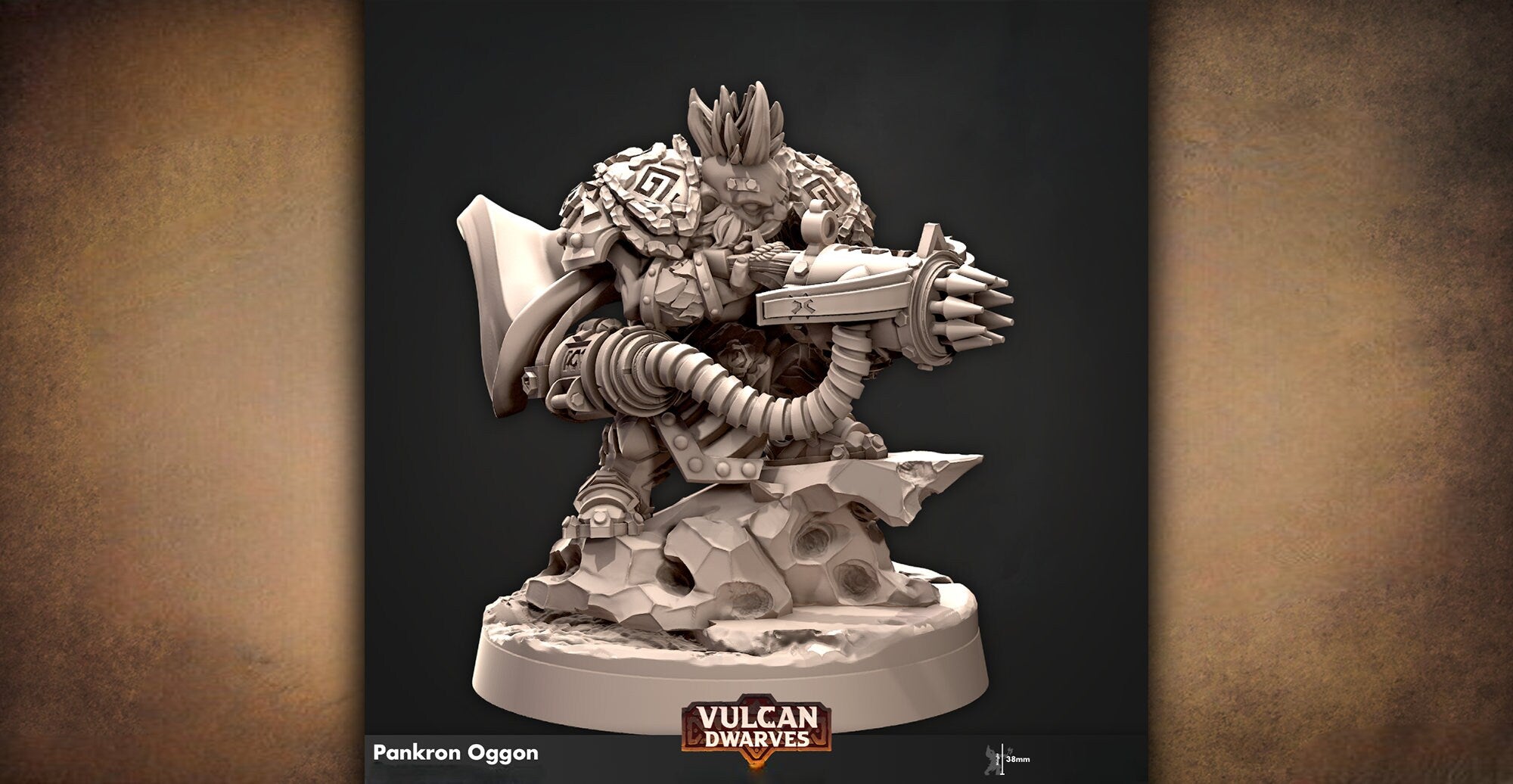 DWARF "Pankron Oggon" | 8K Print | Dungeons and Dragons | DnD | Pathfinder | Tabletop | ttrpg | Wargaming | Warhammer | 28-32 mm-Role Playing Miniatures