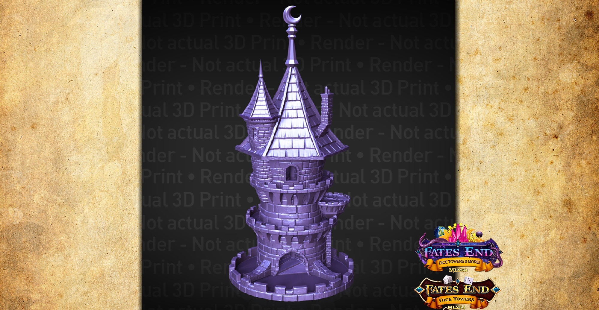 WIZARD | Dice Tower | Fate's End | Dungeons & Dragons | Gaming Accessoires | Tabletop | DnD | RPG | Fantasy-Toys