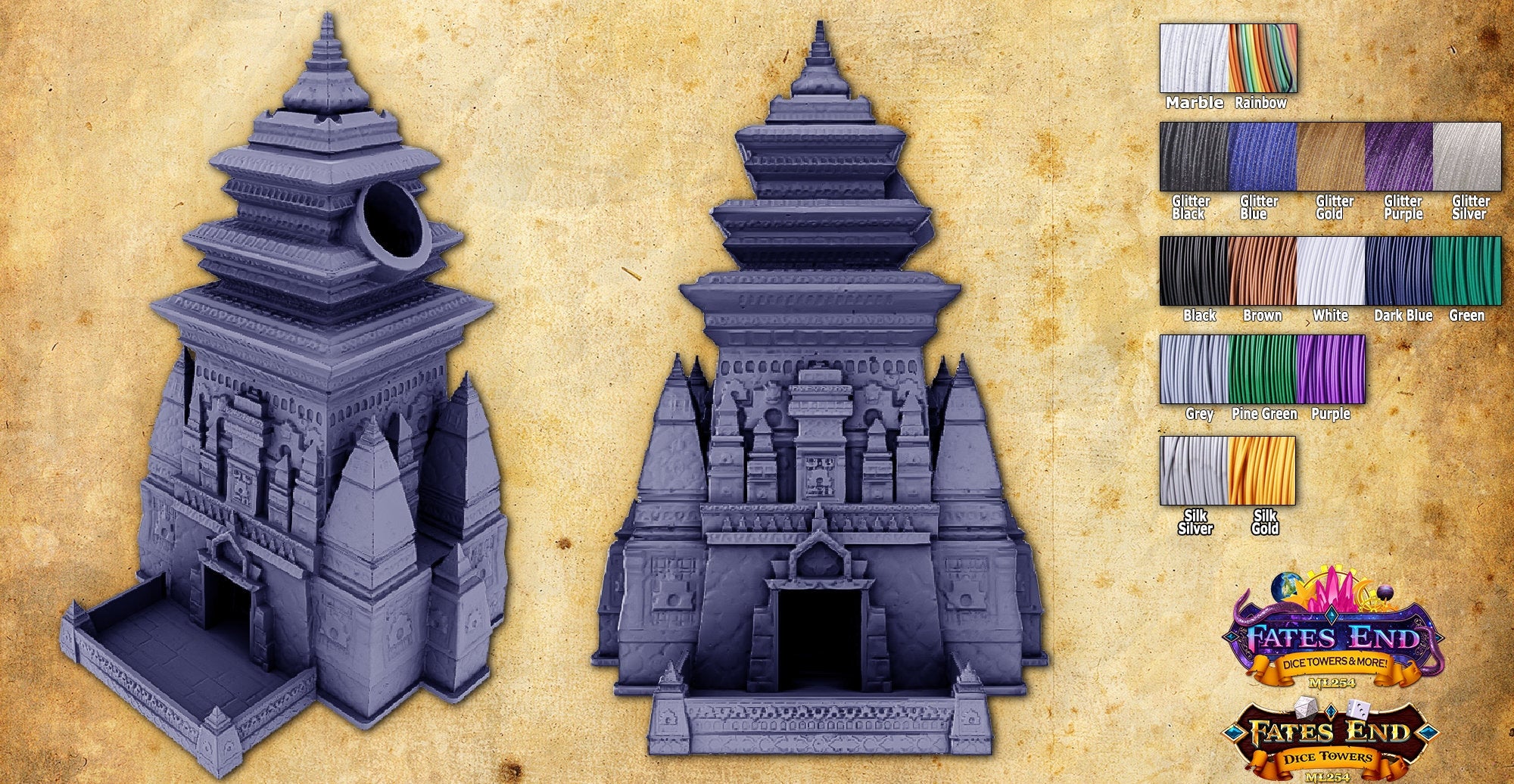 MONK | Dice Tower | Fate's End | Dungeons & Dragons | Gaming Accessoires | Tabletop | DnD | RPG | Fantasy | 3D Print-Toys