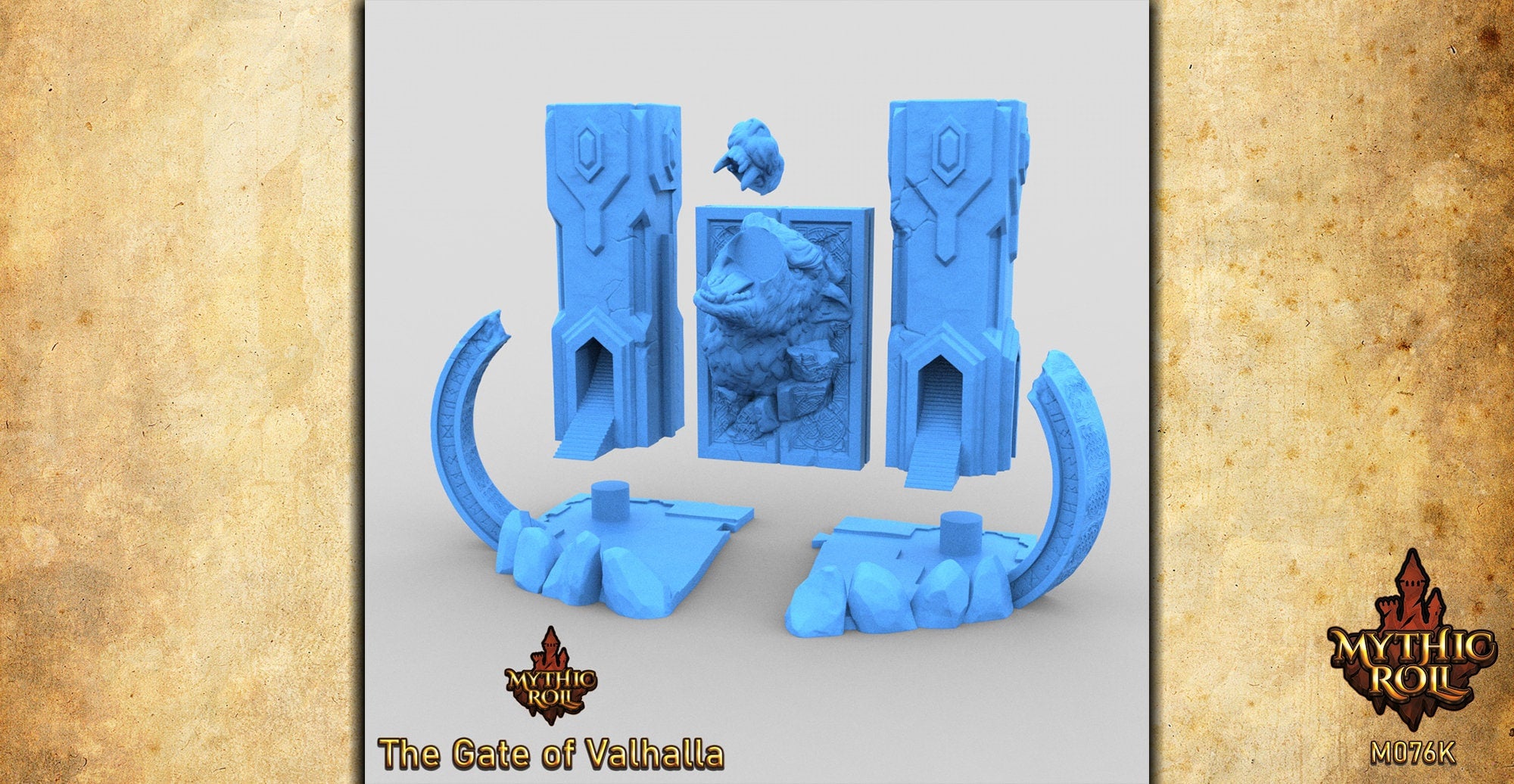 GATE of VALHALLA | Dice Tower | Mythic Roll | Dungeons & Dragons | Gaming Accessoires | Tabletop | DnD | RPG | Fantasy | 3D Print-Toys