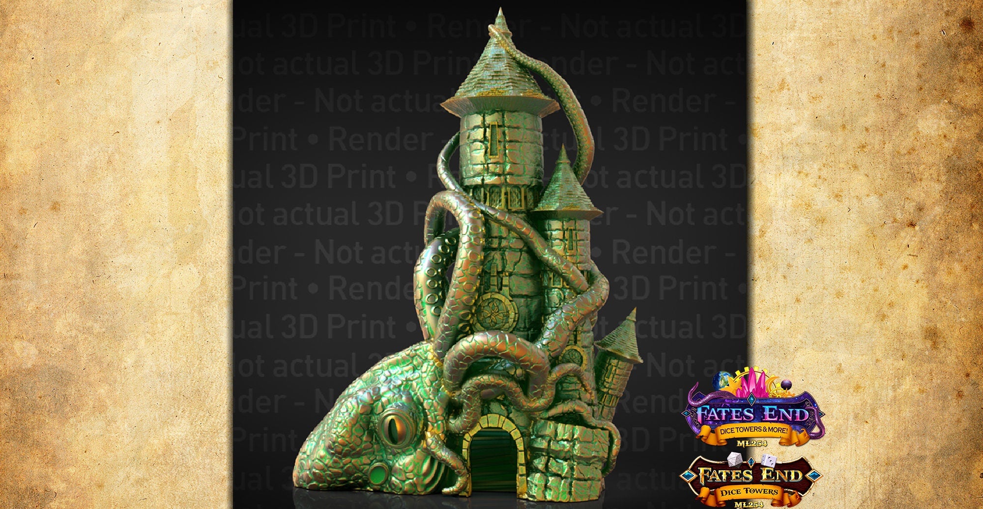 Kraken | Dice Tower | Fate's End | Dungeons & Dragons | Gaming Accessoires | Tabletop | DnD | RPG | Fantasy-Toys