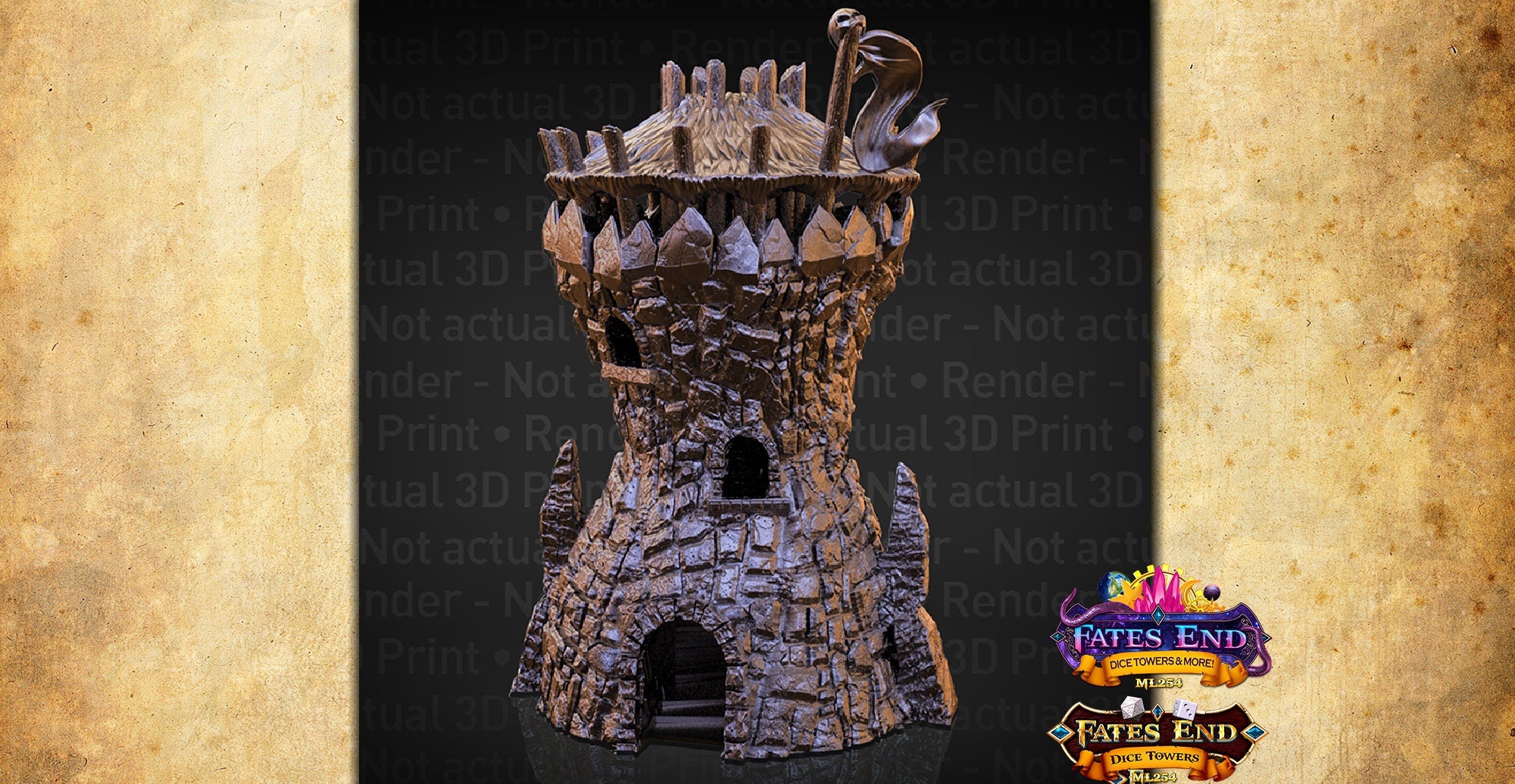 GOBLIN | Dice Tower | Fate's End | Dungeons & Dragons | Gaming Accessoires | Tabletop | DnD | RPG | Fantasy-Toys