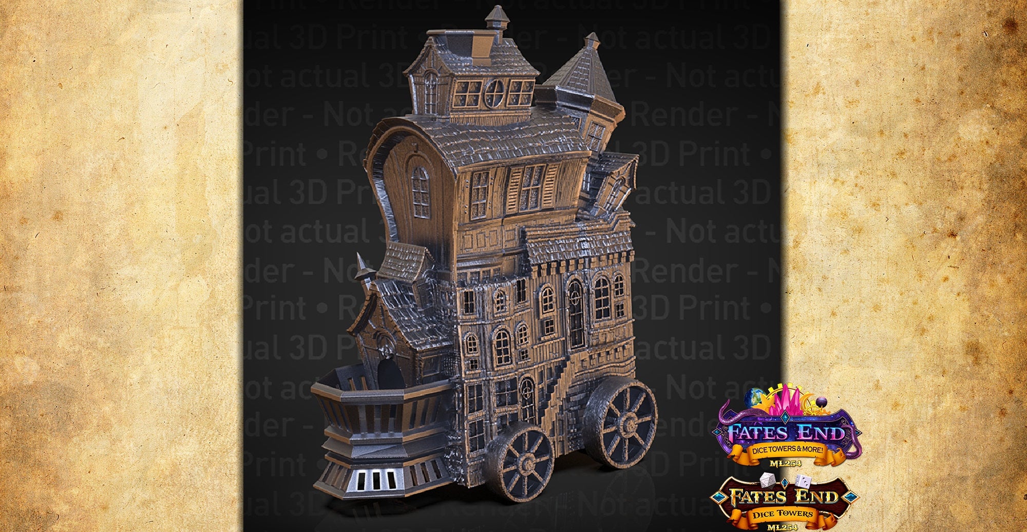 MERCHANT | Dice Tower | Fate's End | Dungeons & Dragons | Gaming Accessoires | Tabletop | DnD | RPG | Fantasy | 3D Print-Toys