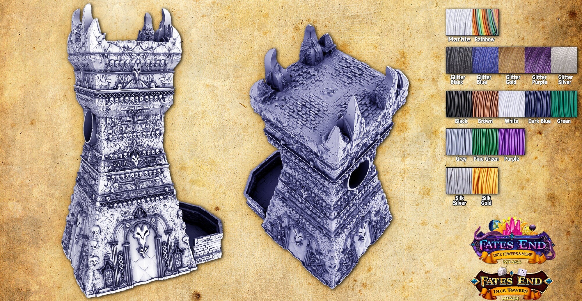 NECROMANCER | Dice Tower | Fate's End | Dungeons & Dragons | Gaming Accessoires | Tabletop | DnD | RPG | Fantasy-Toys