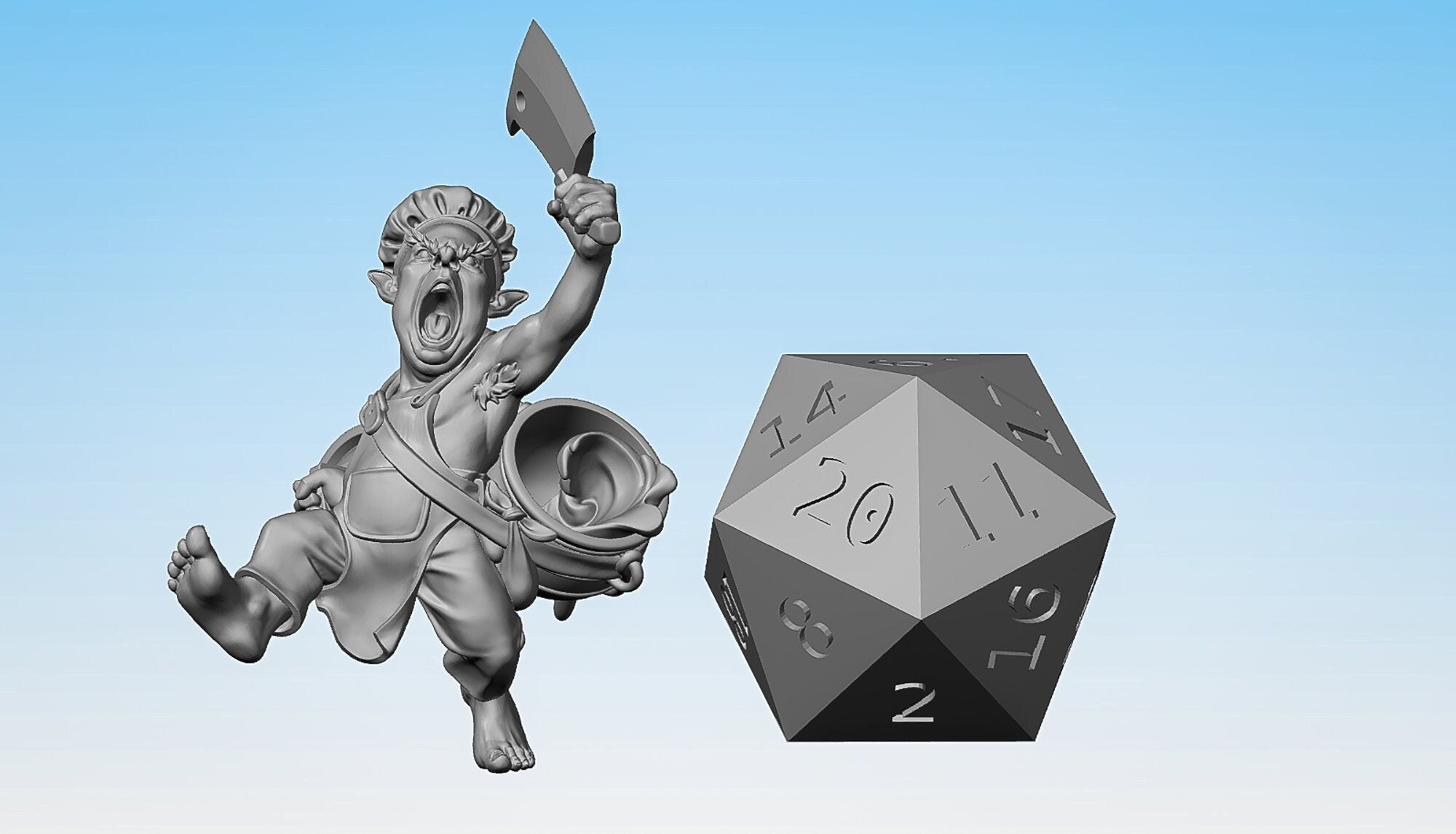 GOBLIN "Cook" | Dungeons and Dragons | DnD | Pathfinder | Tabletop | RPG | Hero Size | 28 mm-Role Playing Miniatures