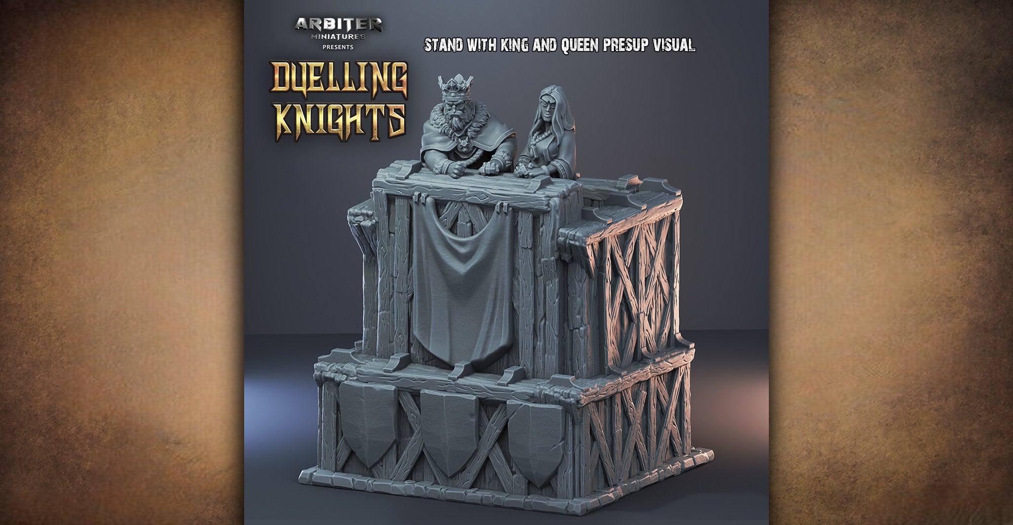 King & Queen Stand (Complete) | Terrain | Dungeons and Dragons | DnD 12K Print | Pathfinder | Tabletop | TTRPG | Wargaming | 28-32 mm-Role Playing Miniatures
