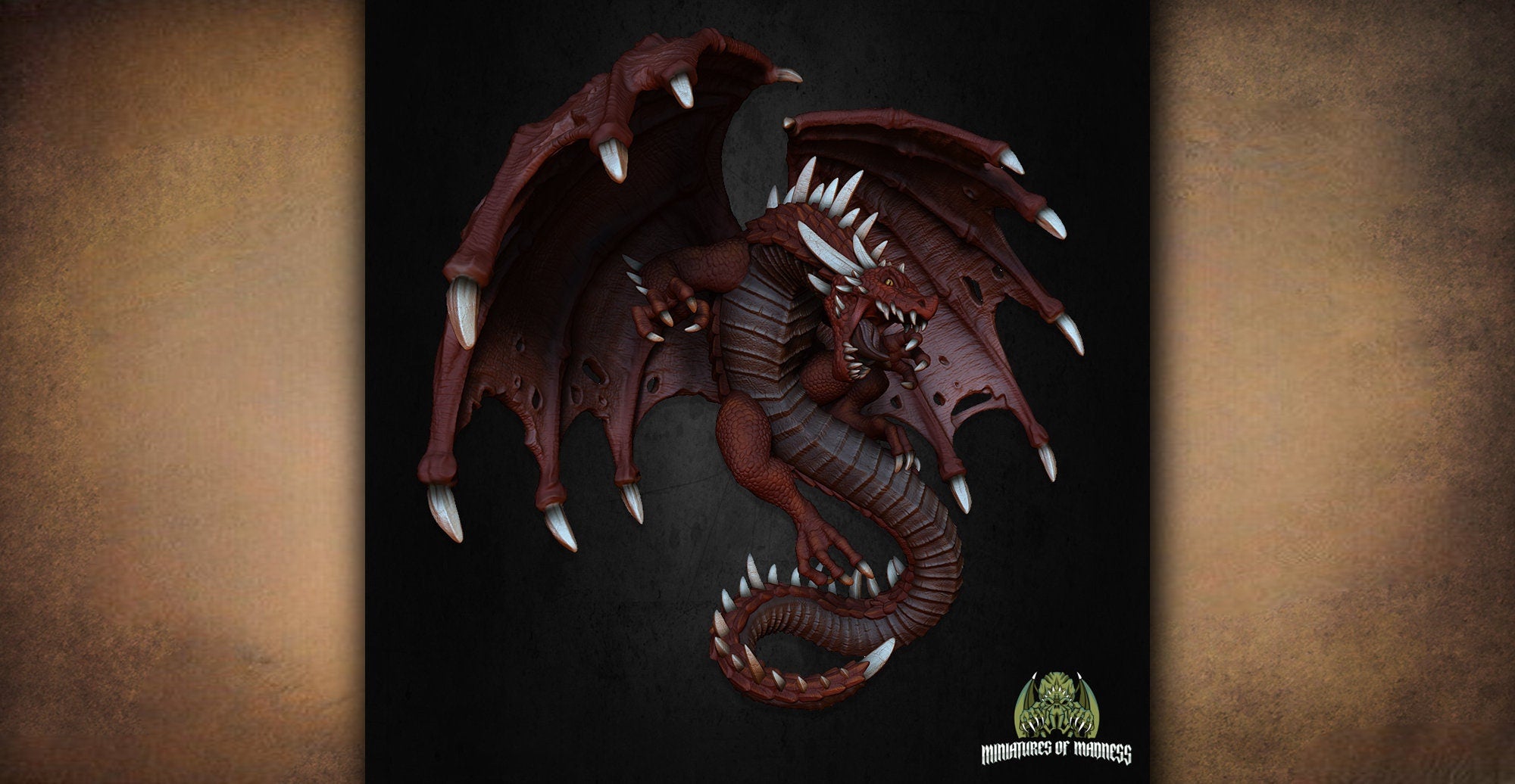 RED DRAGON "Last Words" | 12K 3D Print | Dungeons and Dragons | DnD | Pathfinder | Tabletop | Hero Size | 28-32 mm-Role Playing Miniatures