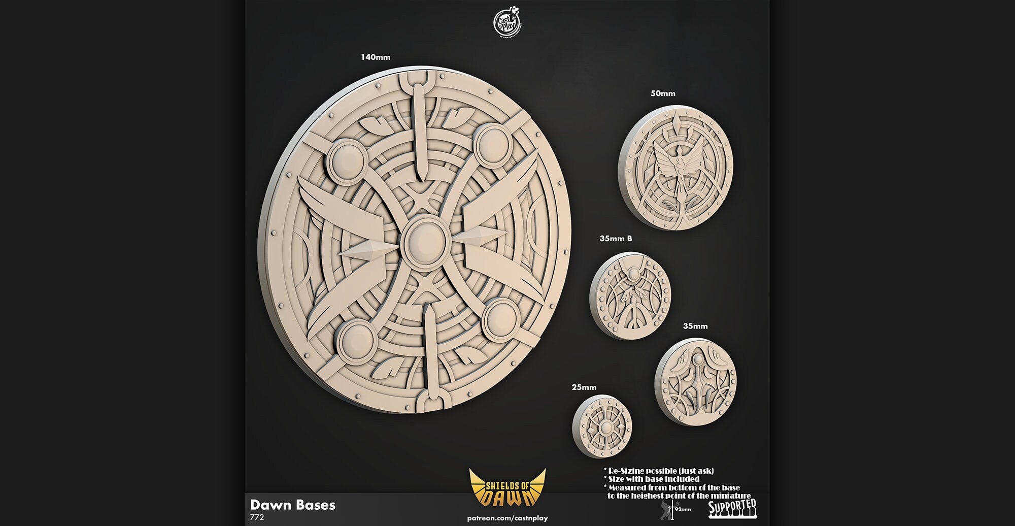 Templar "Dawn Bases" | 12K DnD | Wargaming | Dungeons and Dragons | Pathfinder | Tabletop | RPG | 28-32 mm | Warhammer-Role Playing Miniatures