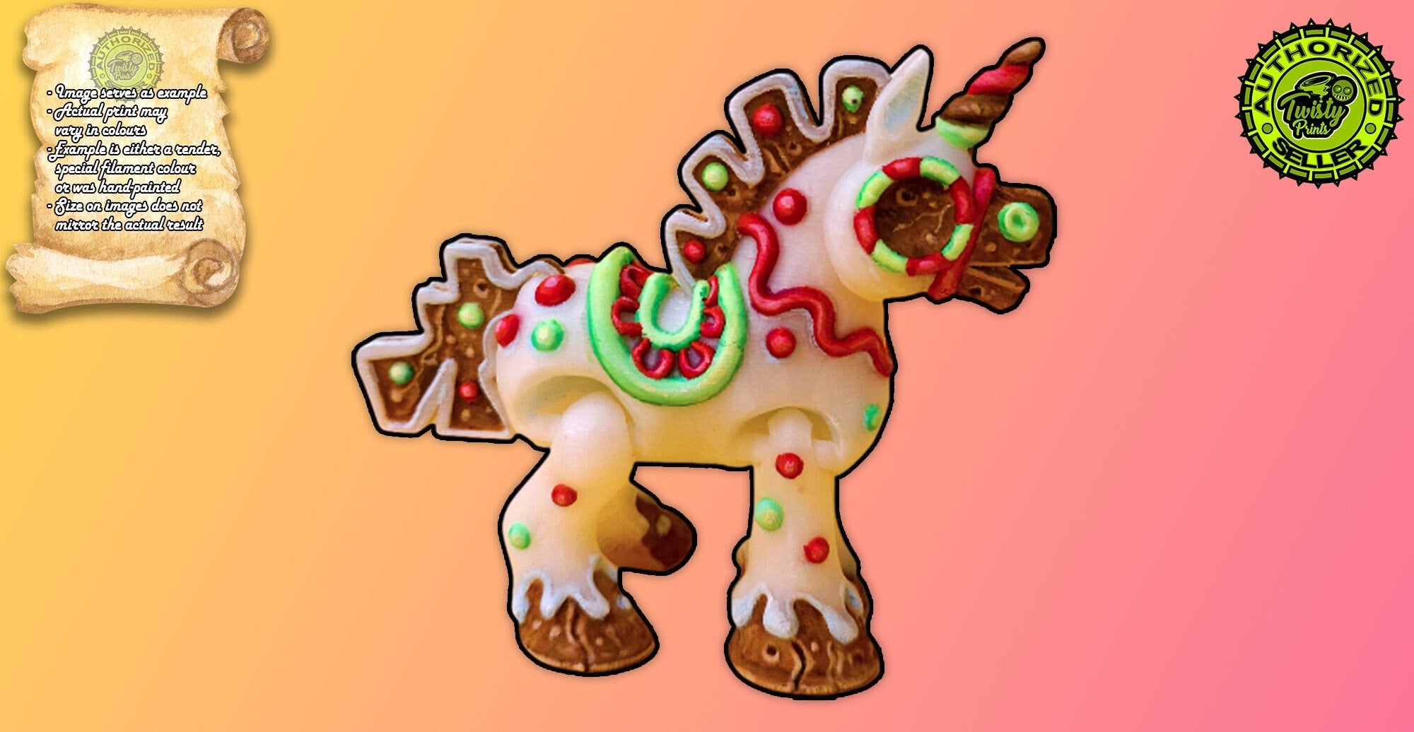 Gingerbread Horse | ARTICULATED TOY | Toys | Fidget Toy | Accessoire | Collectible | Kids Toy | 3D Print | Made in Germany-Toys