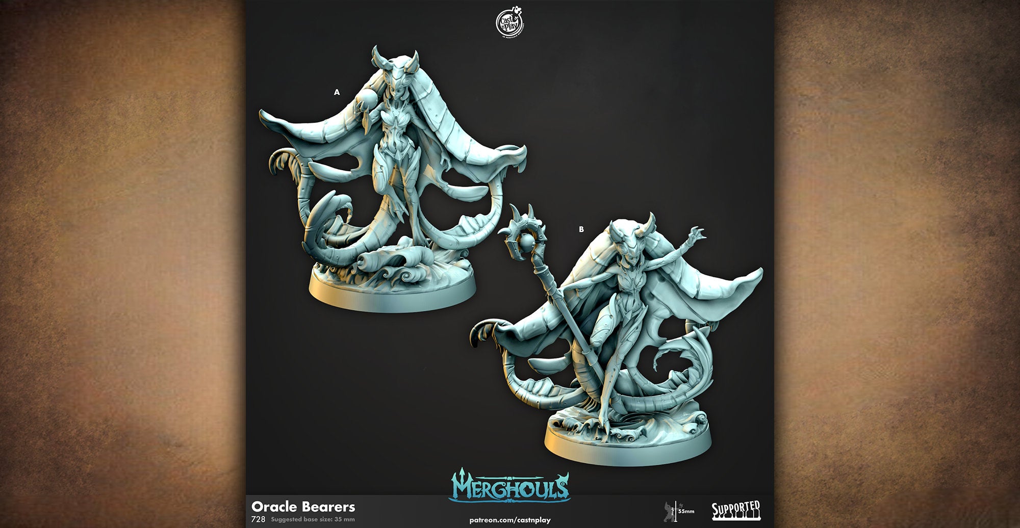 Merghoul "Oracle Bearers" | 12K Print-Role Playing Miniatures